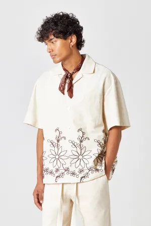 Homme Embroidered Linen Shirt