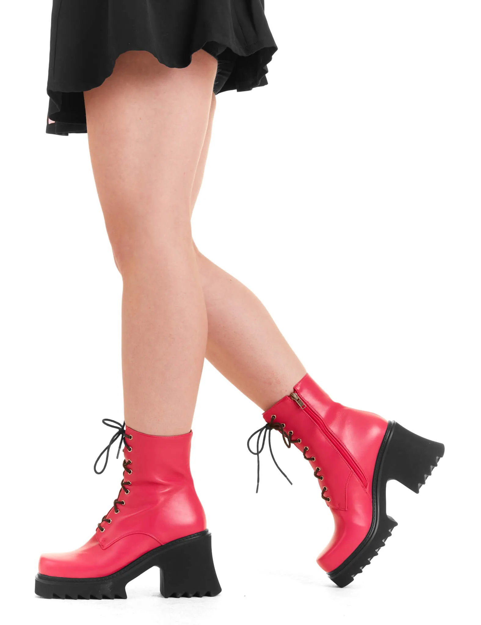 In Opposition Chunky Platform Ankle Boots