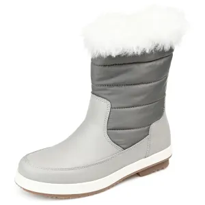 Journee Womens Marie Tru Comfort Foam Block Heel Cold Weather Booties Grey