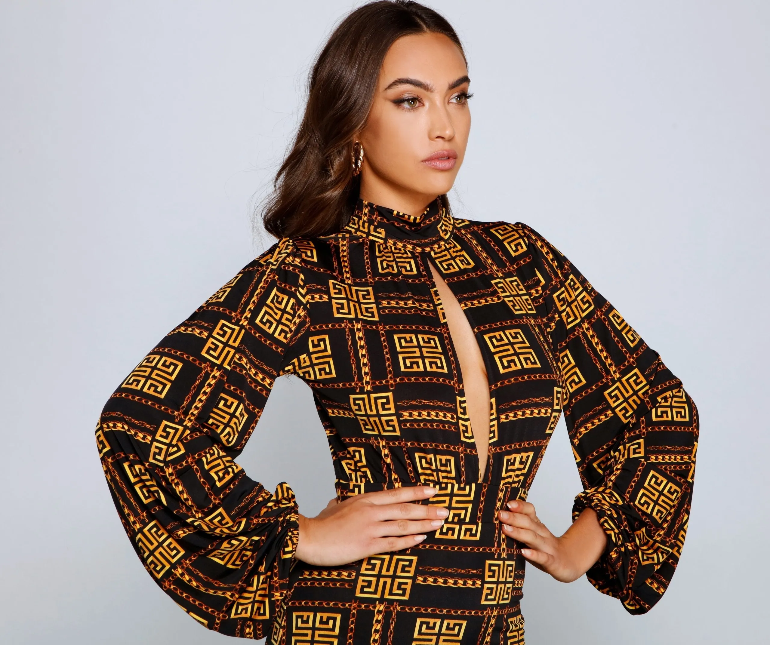 Key To Style Charming Geometric Mini Dress