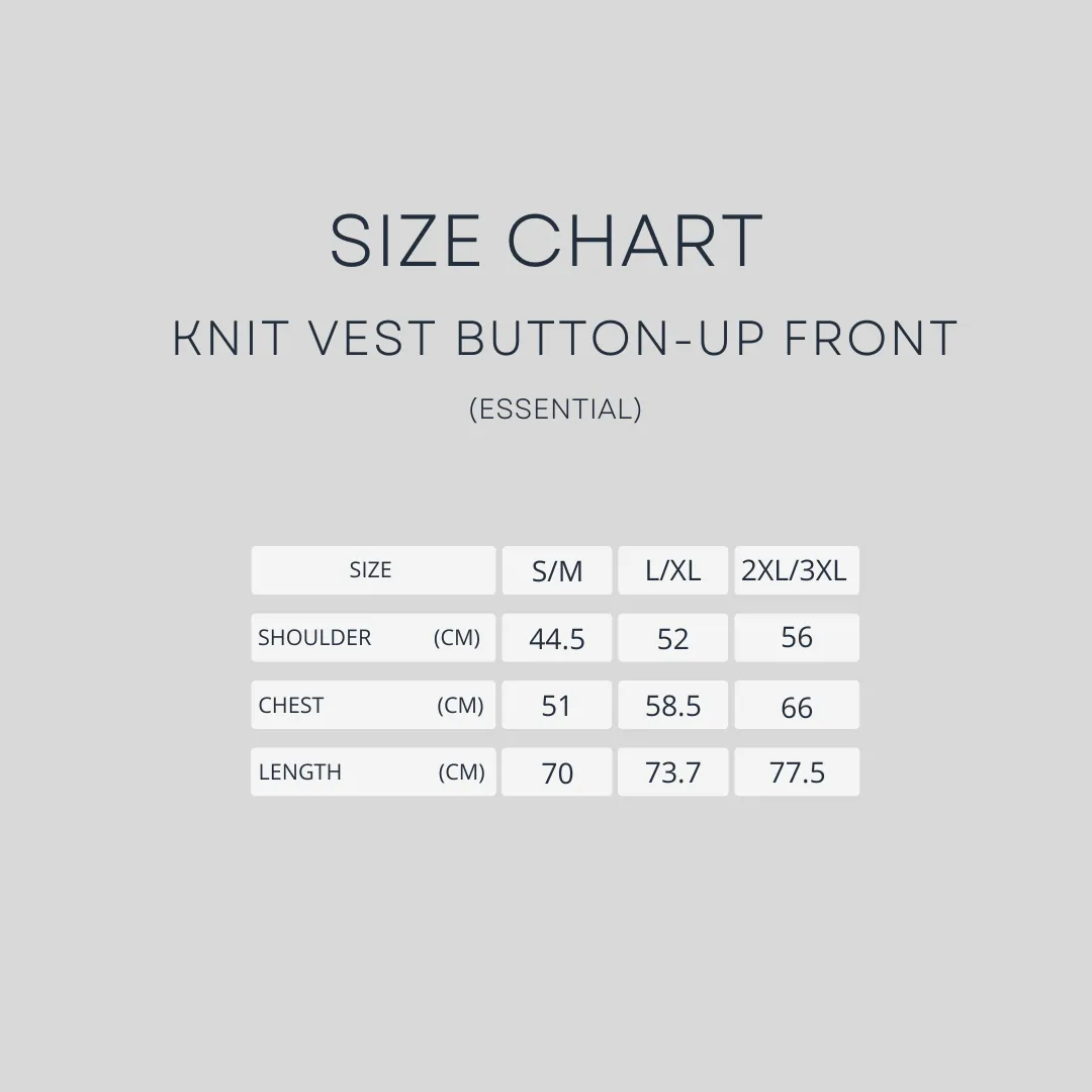 Knit Vest - Mocha Button-Up