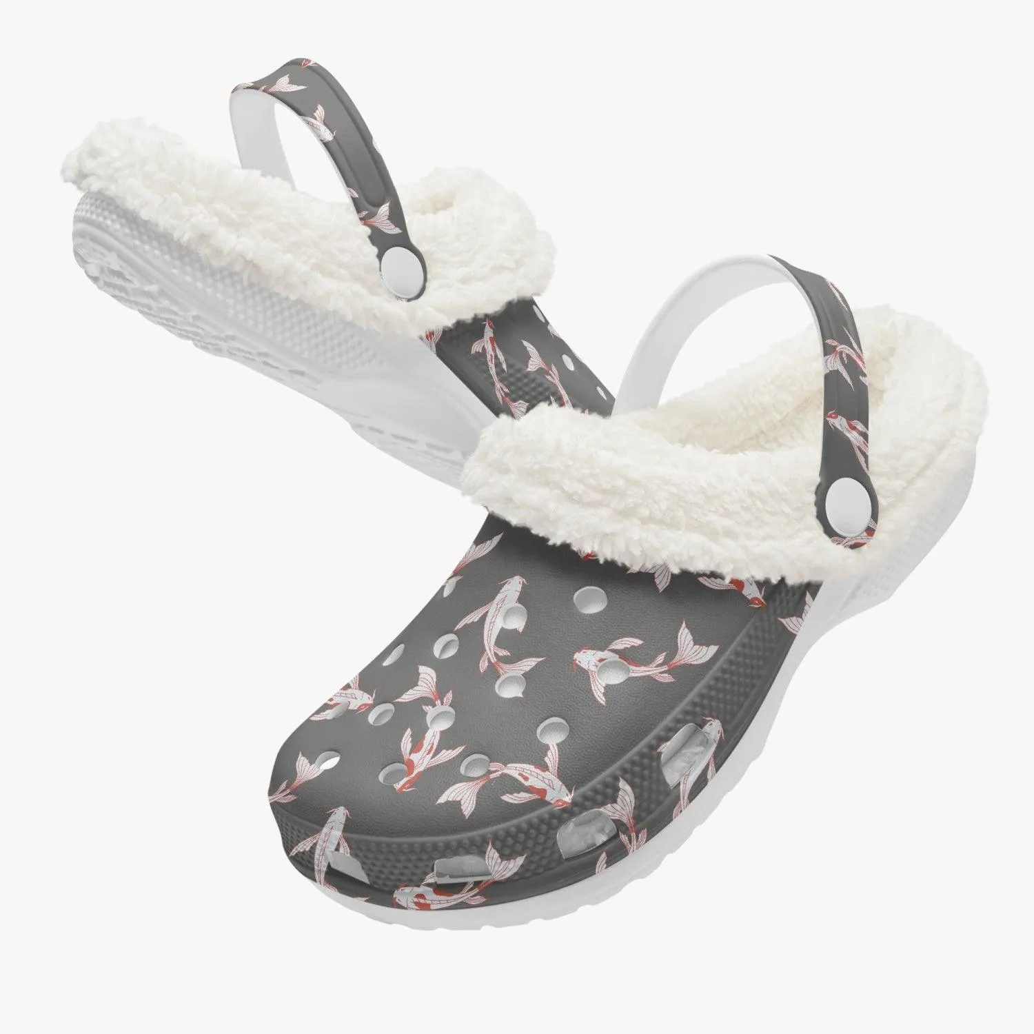 Koi Fish Winter Grey Clogs