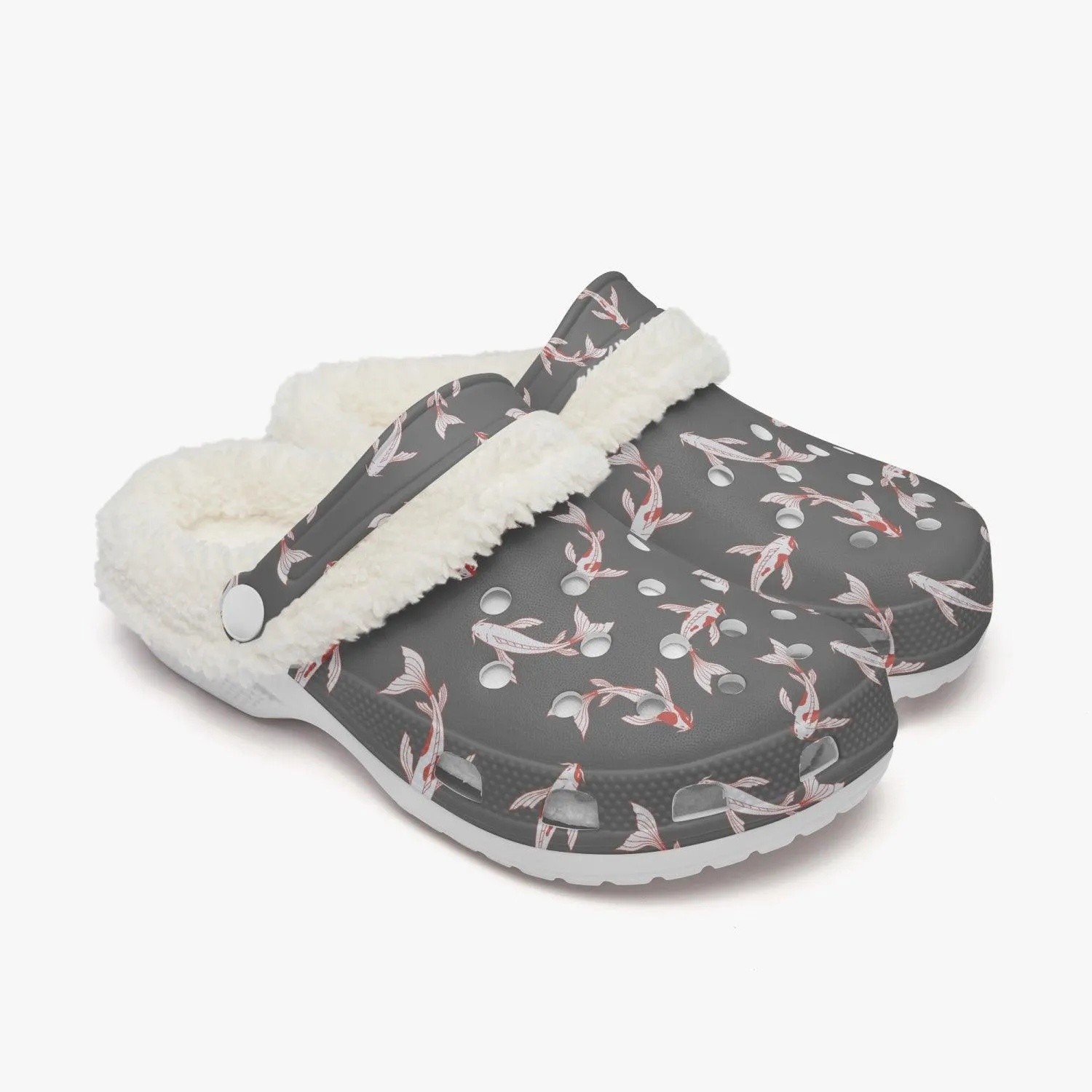 Koi Fish Winter Grey Clogs
