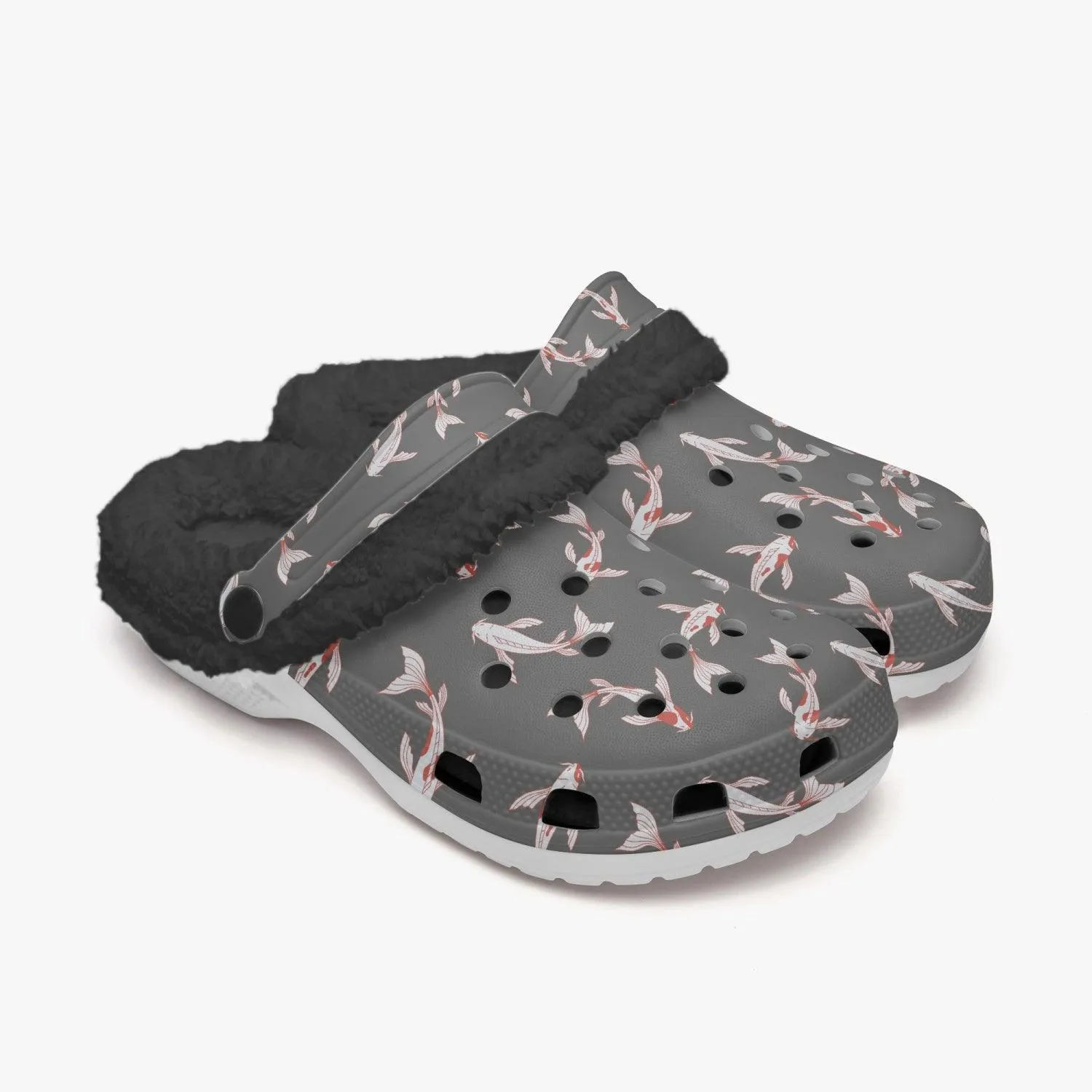 Koi Fish Winter Grey Clogs