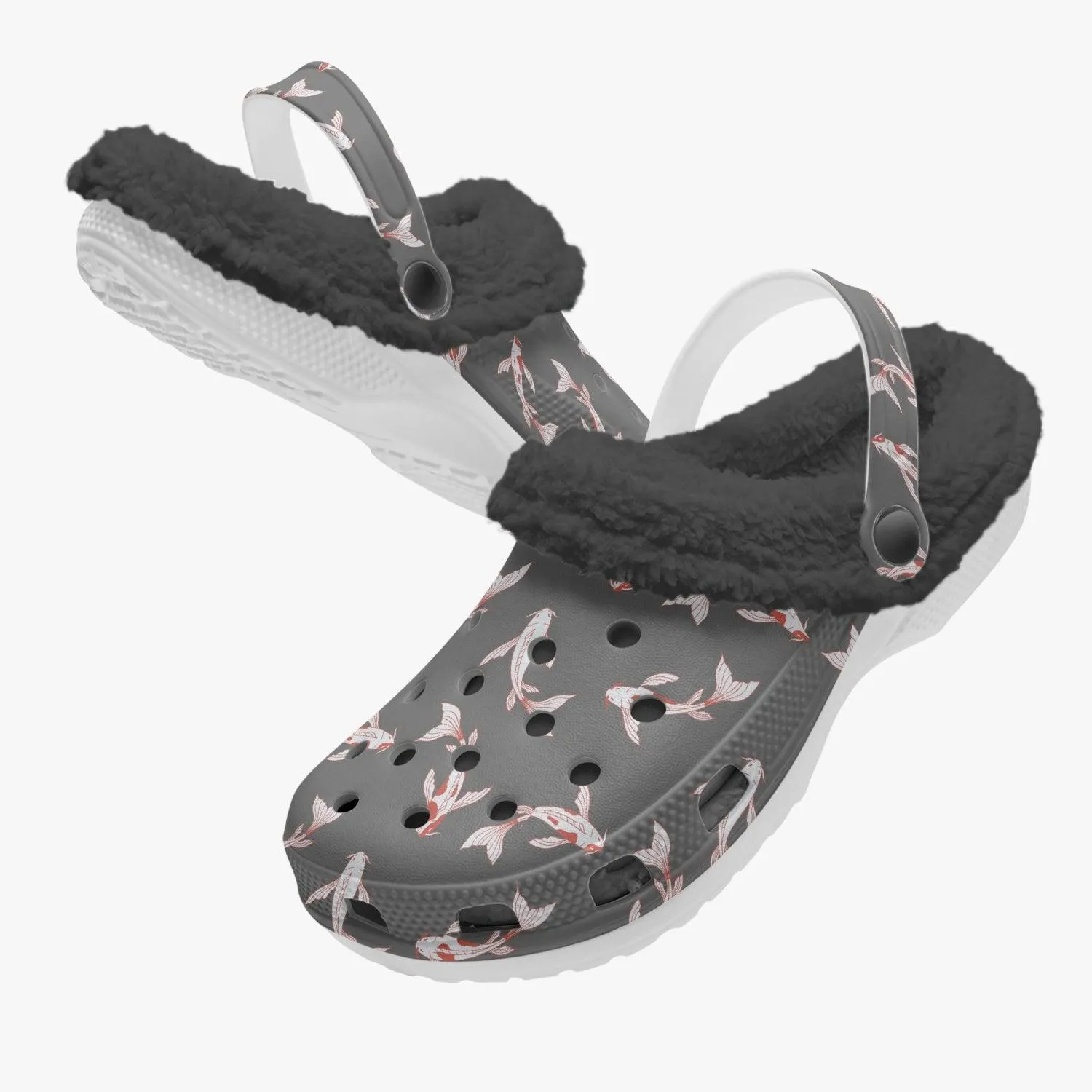 Koi Fish Winter Grey Clogs