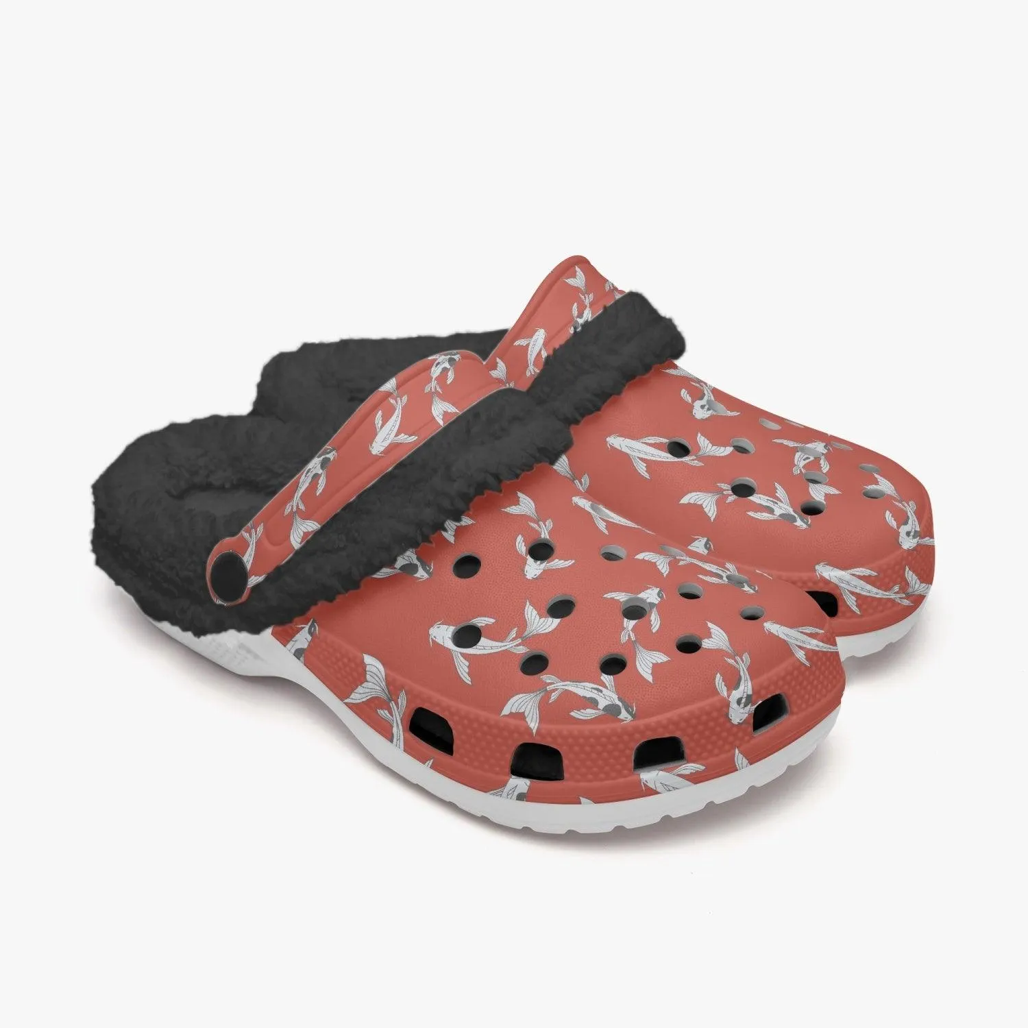 Koi Fish Winter Red Clogs