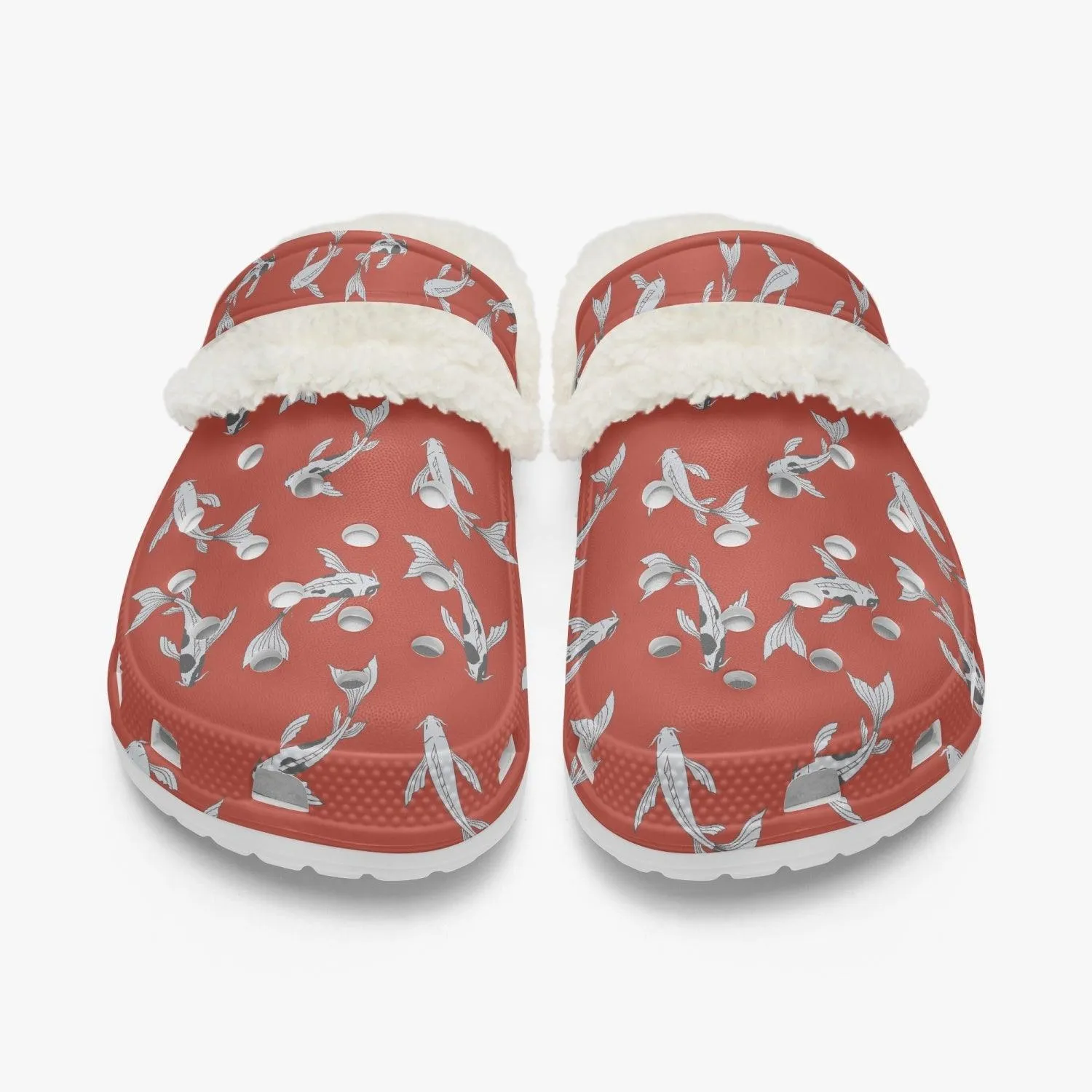 Koi Fish Winter Red Clogs