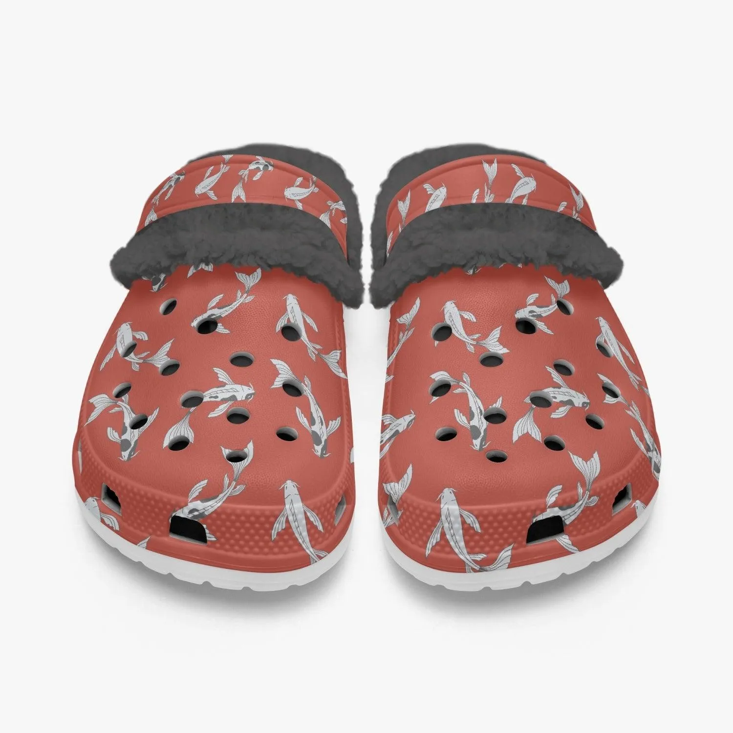 Koi Fish Winter Red Clogs