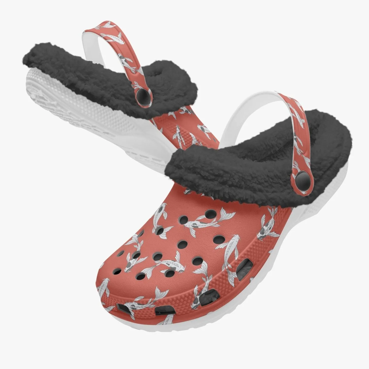 Koi Fish Winter Red Clogs