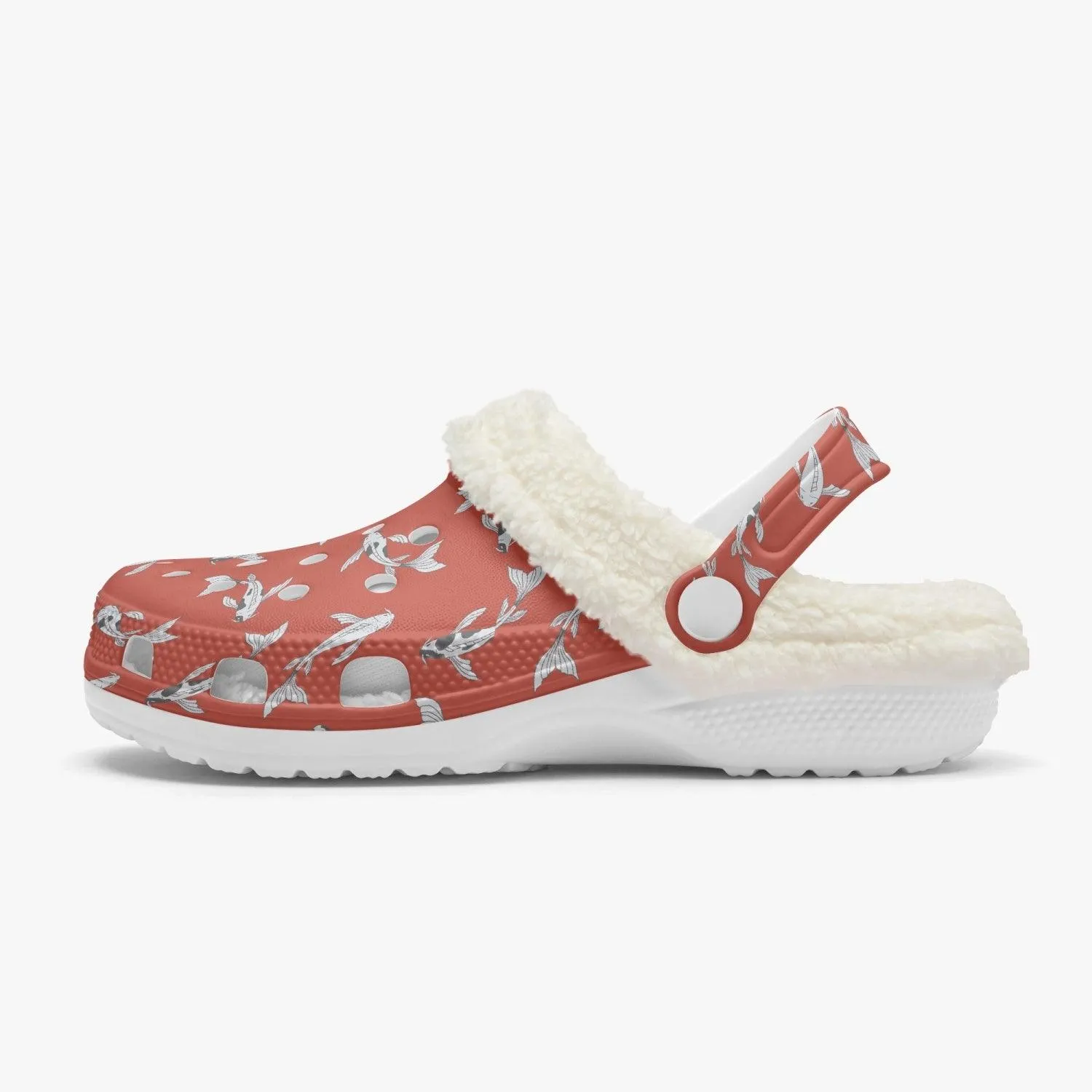 Koi Fish Winter Red Clogs