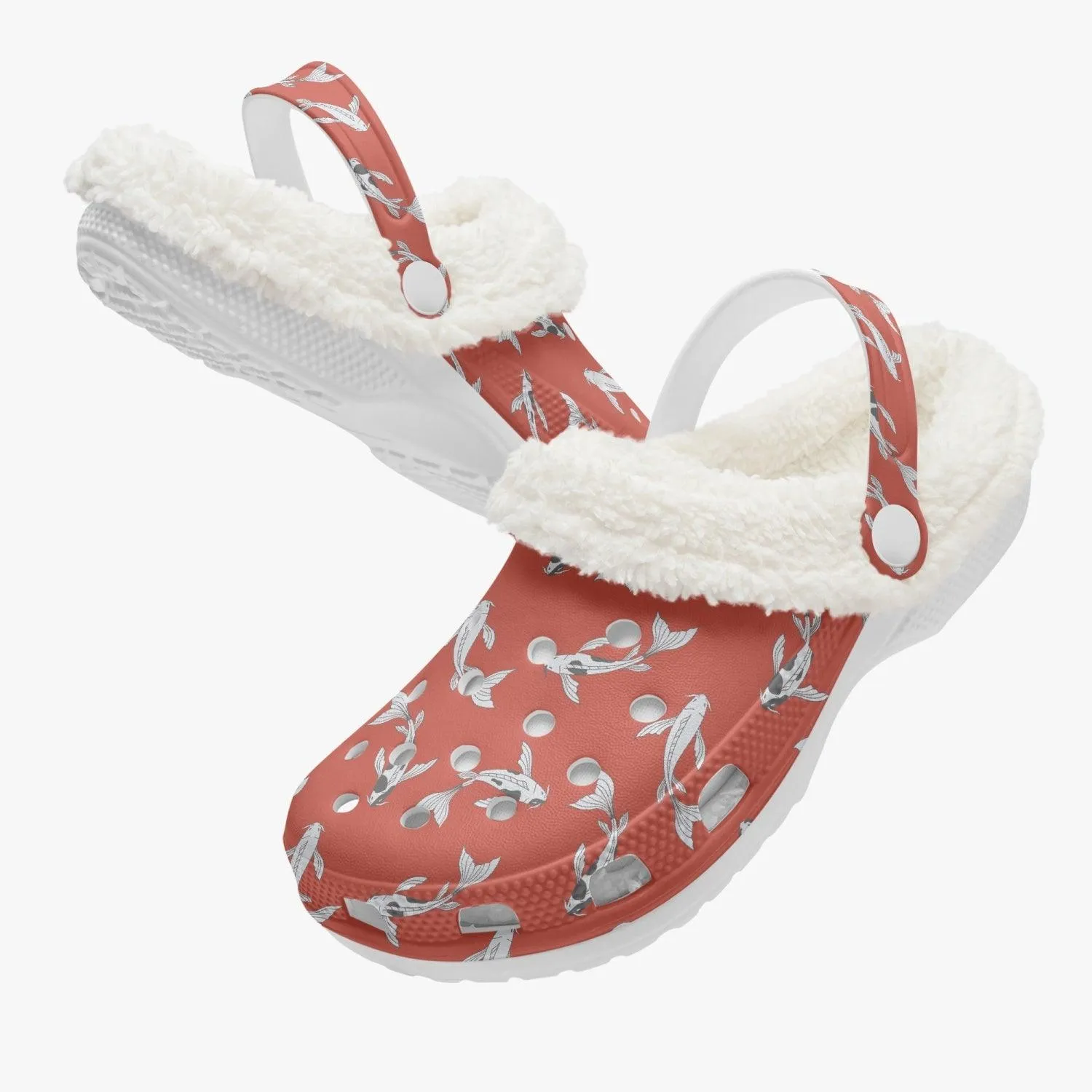 Koi Fish Winter Red Clogs