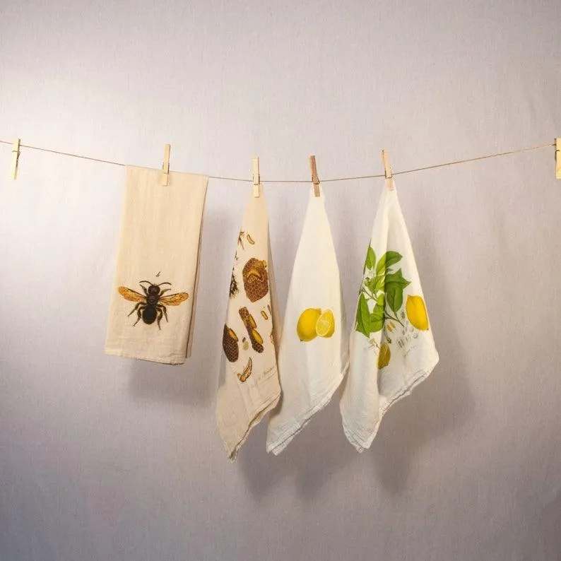 Lemon Flour Sack Towels