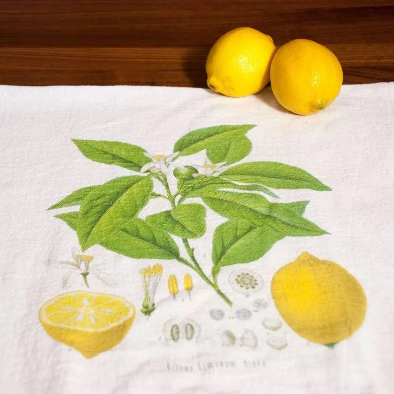 Lemon Flour Sack Towels