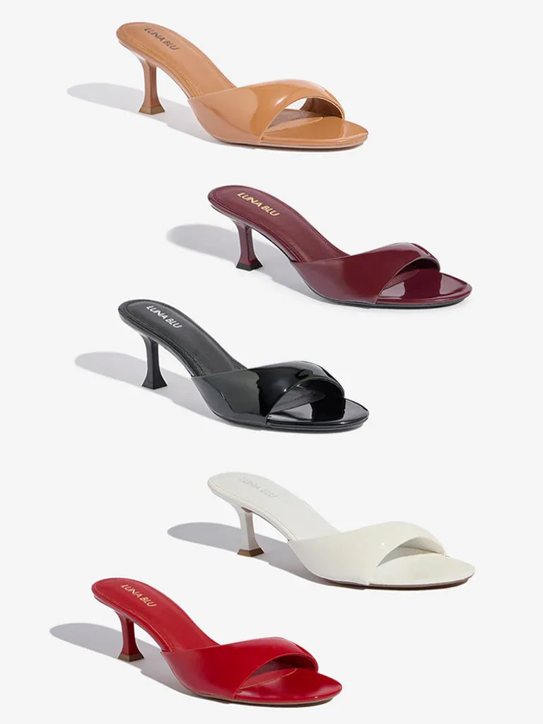 LUNA BLU Tan Heel Sandals