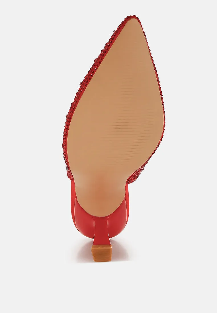 Luxurious Satin Pearl Slingback Sandals By MODE