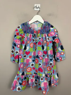 M&S Funky Floral Cord Dress 18-24m