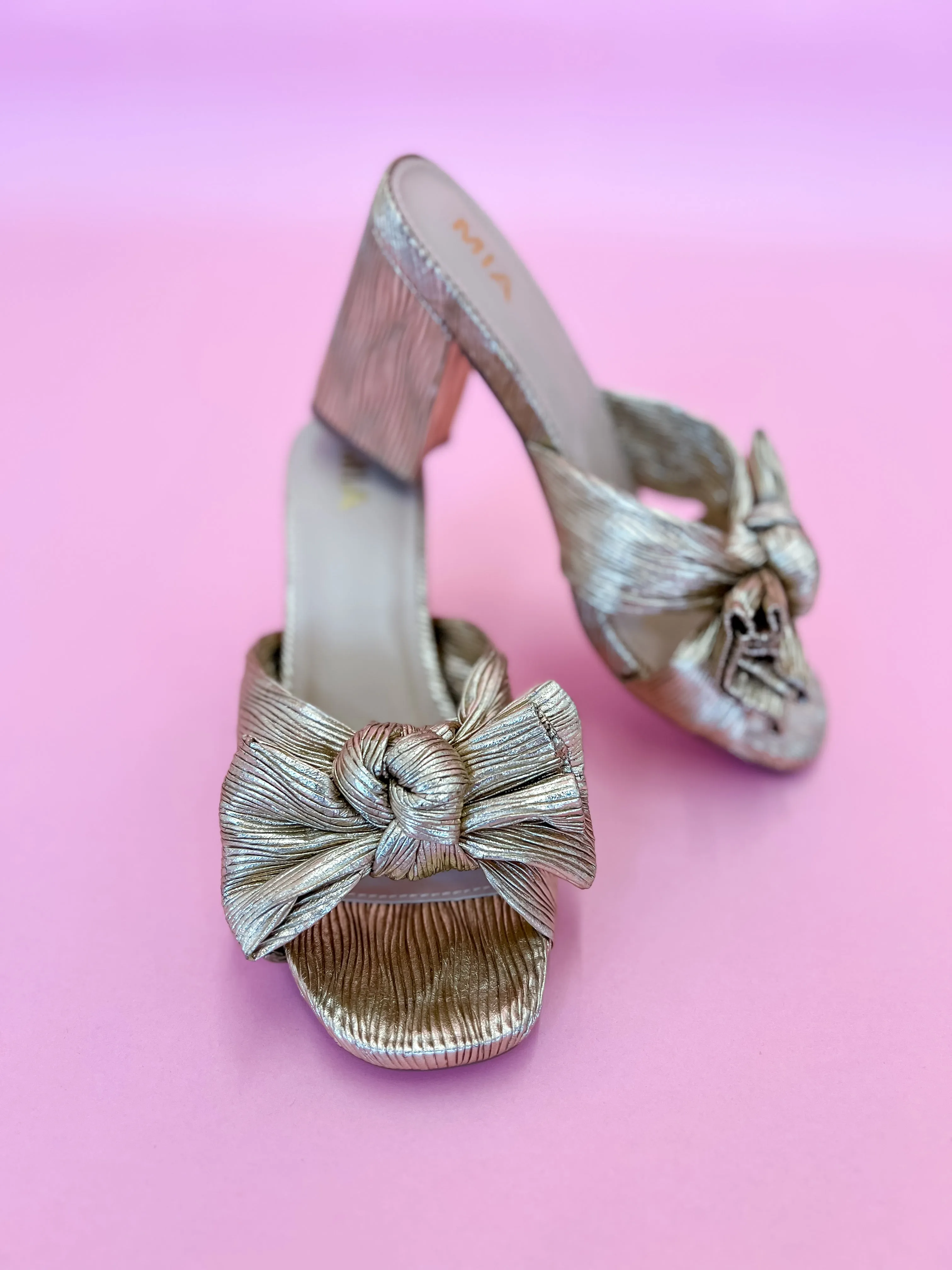Mechelle Block Heel - Platinum