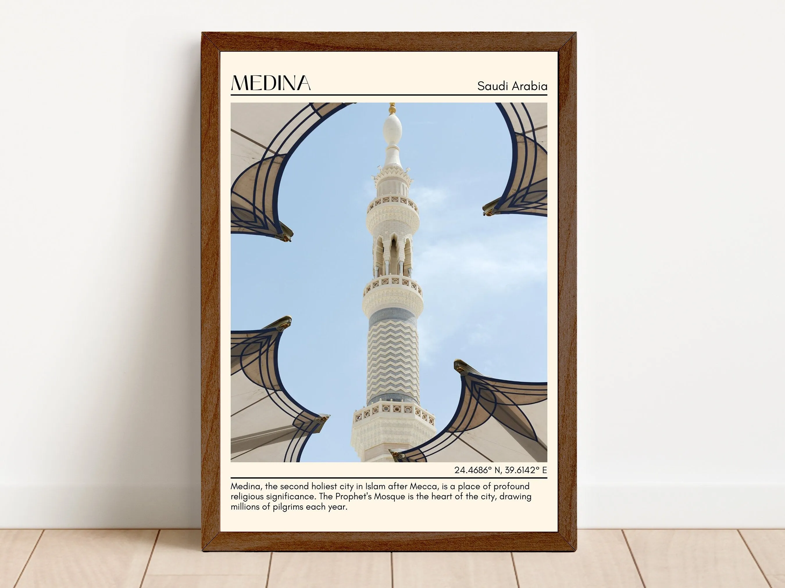 Medina Minimal Wall Art, Saudi Arabia