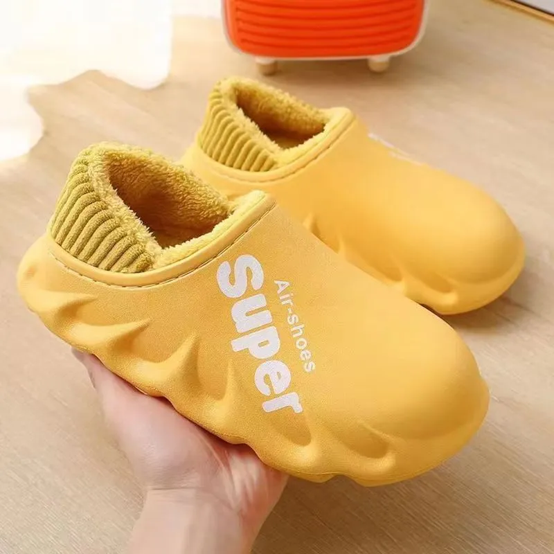 Men-Women Winter Warm Slippers & Waterproof Indoor/Outdoor House Shoes