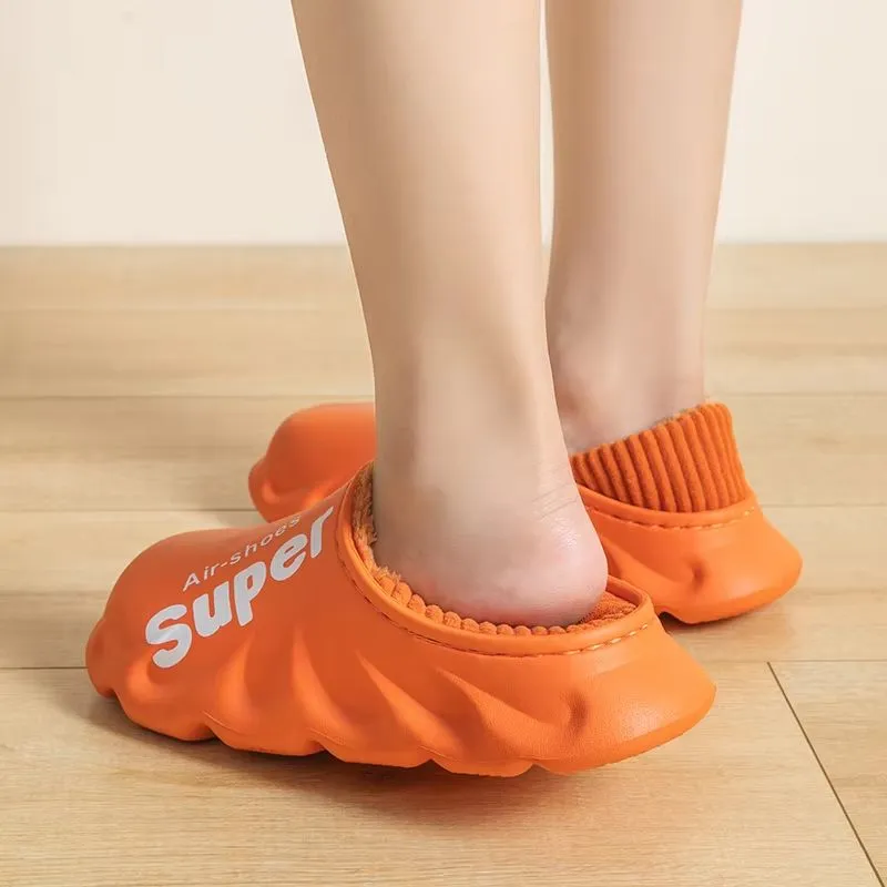 Men-Women Winter Warm Slippers & Waterproof Indoor/Outdoor House Shoes