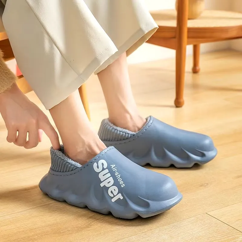 Men-Women Winter Warm Slippers & Waterproof Indoor/Outdoor House Shoes