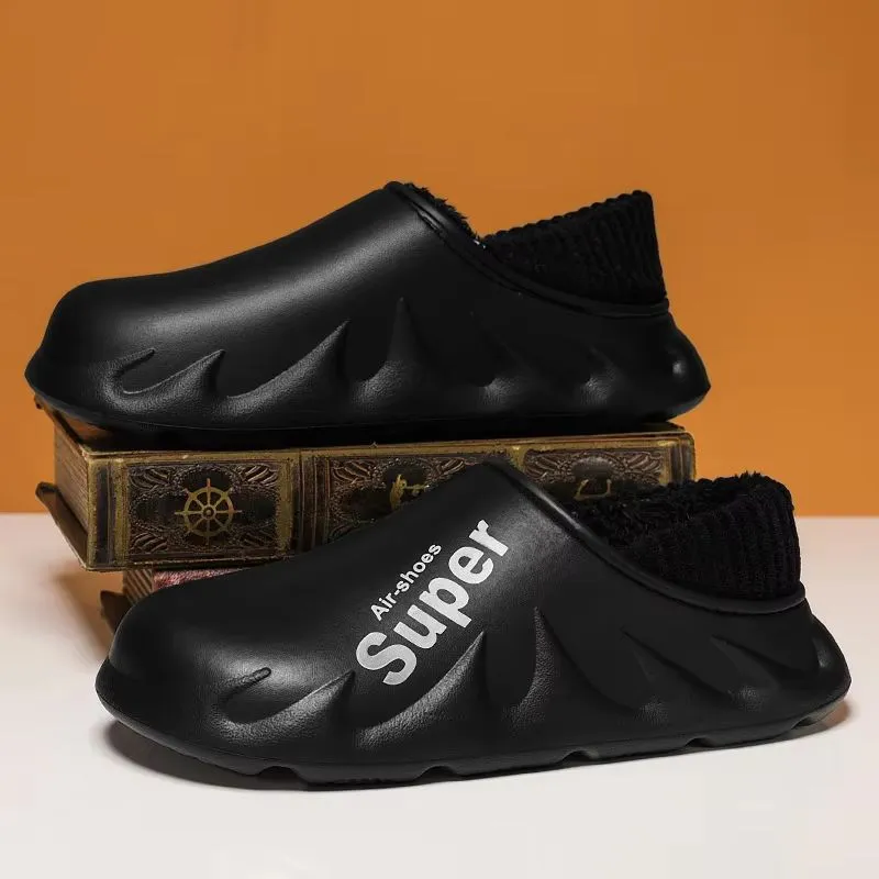 Men-Women Winter Warm Slippers & Waterproof Indoor/Outdoor House Shoes