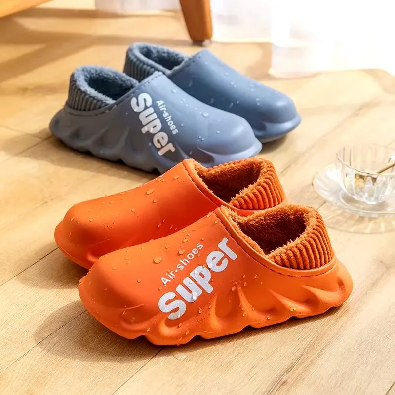 Men-Women Winter Warm Slippers & Waterproof Indoor/Outdoor House Shoes