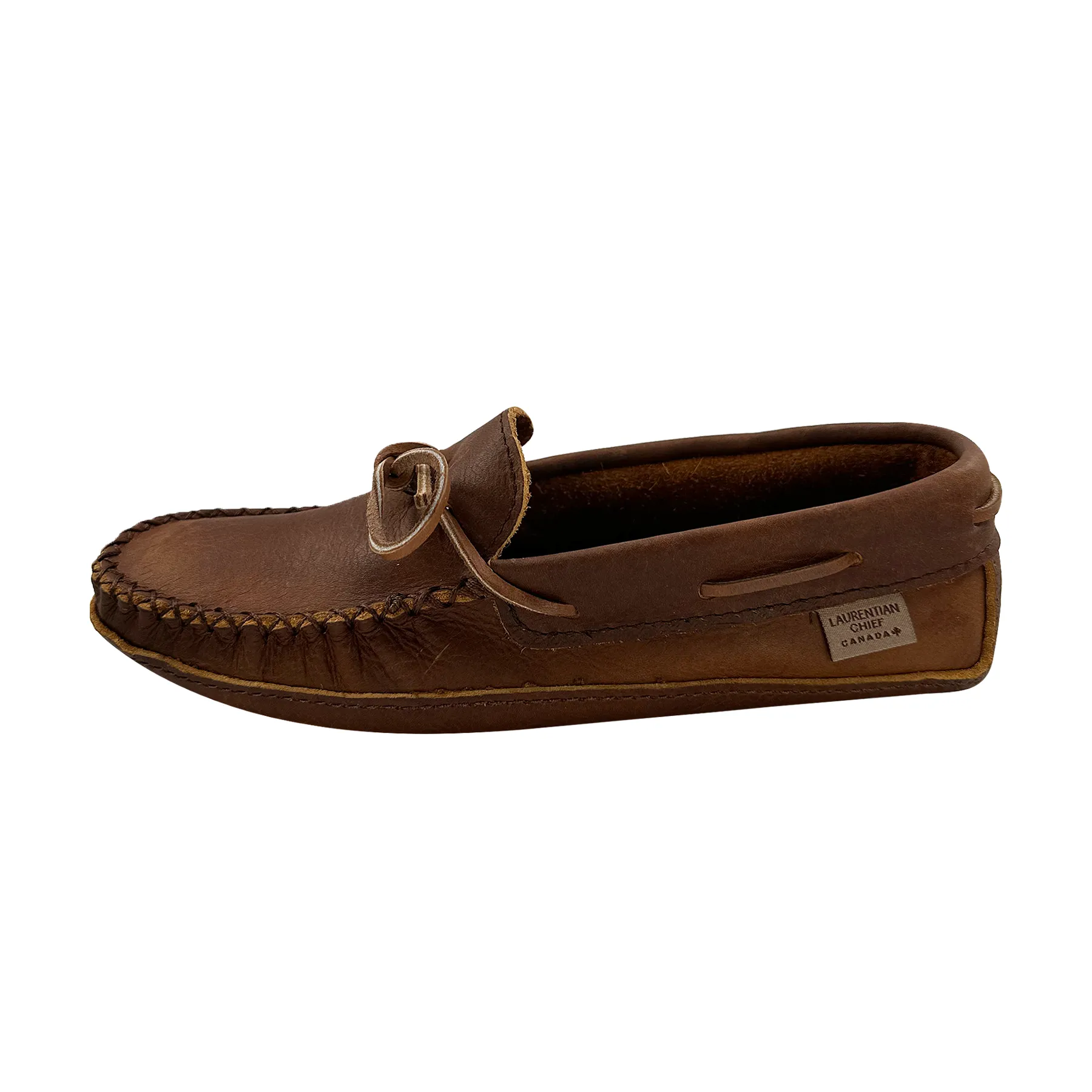 Men's Brown Wide Leather Moccasins