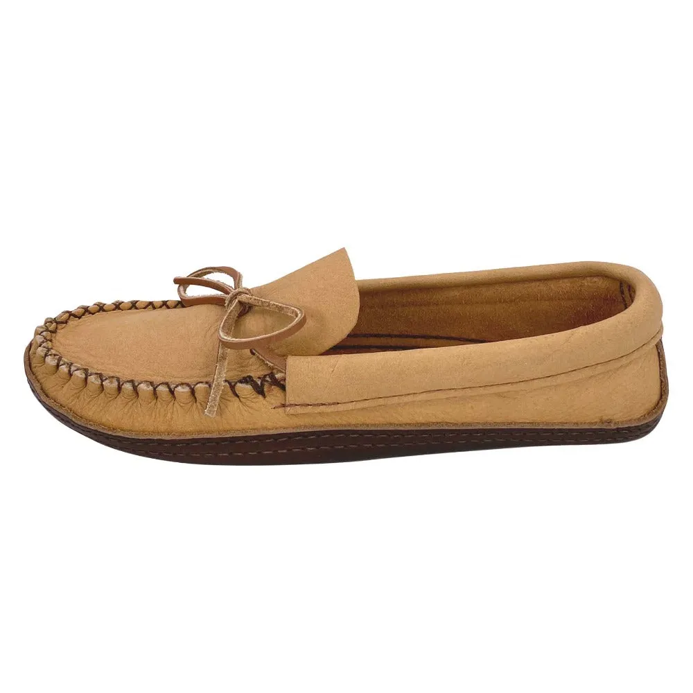Men's Earthing Moccasins Moose Hide with Heavy Oil Tan Soles