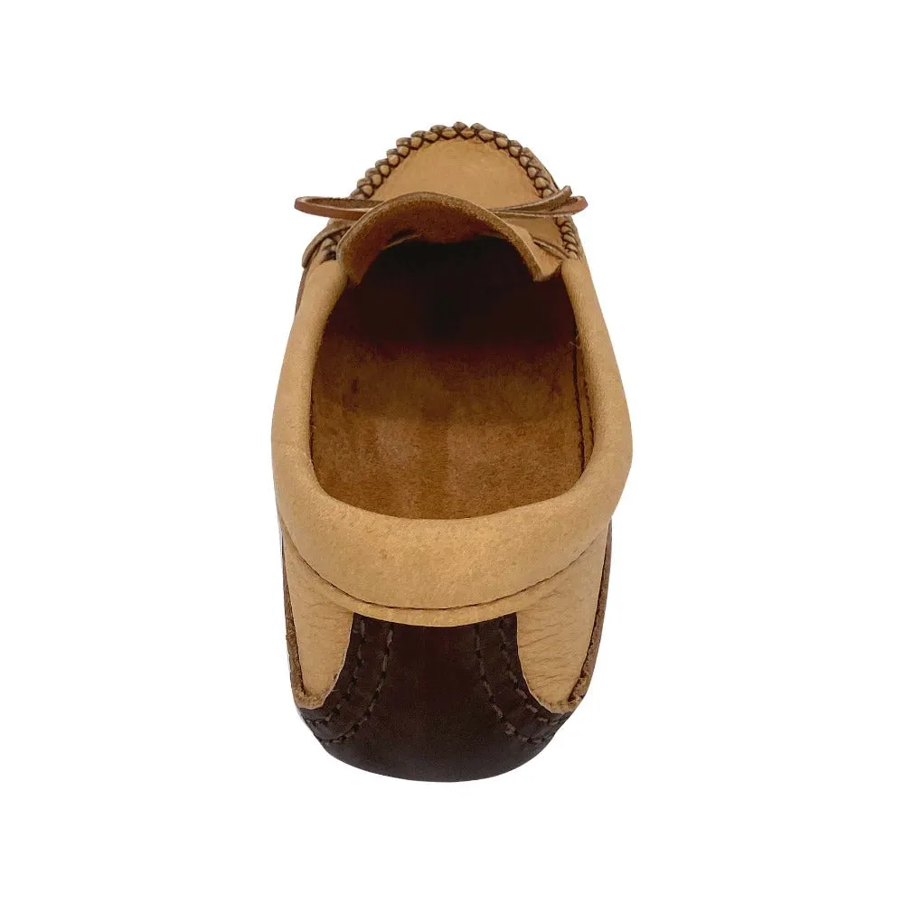 Men's Earthing Moccasins Moose Hide with Heavy Oil Tan Soles