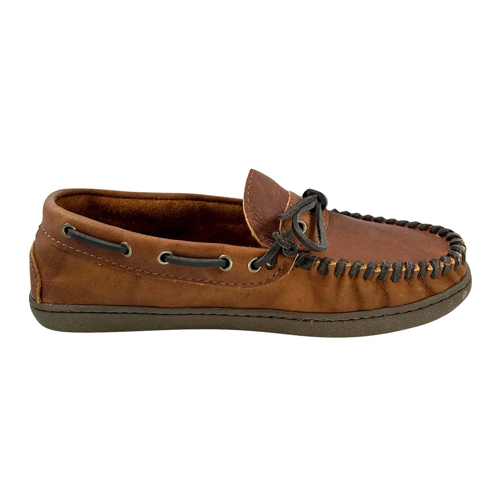 Men's Earthing Wide Leather Moccasin Shoes
