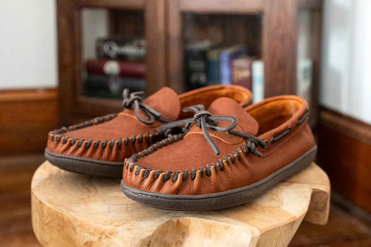 Men's Earthing Wide Leather Moccasin Shoes