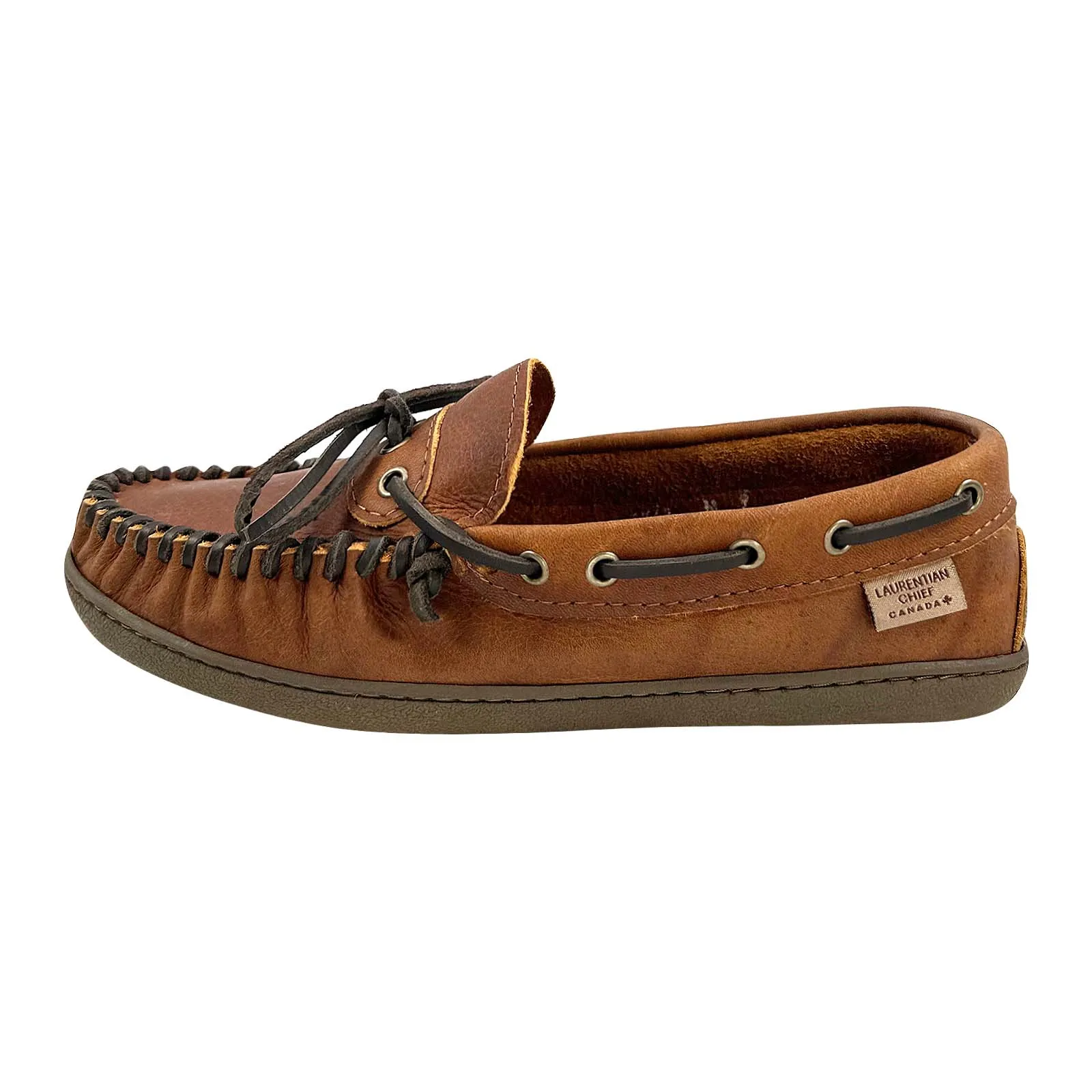Men's Earthing Wide Leather Moccasin Shoes