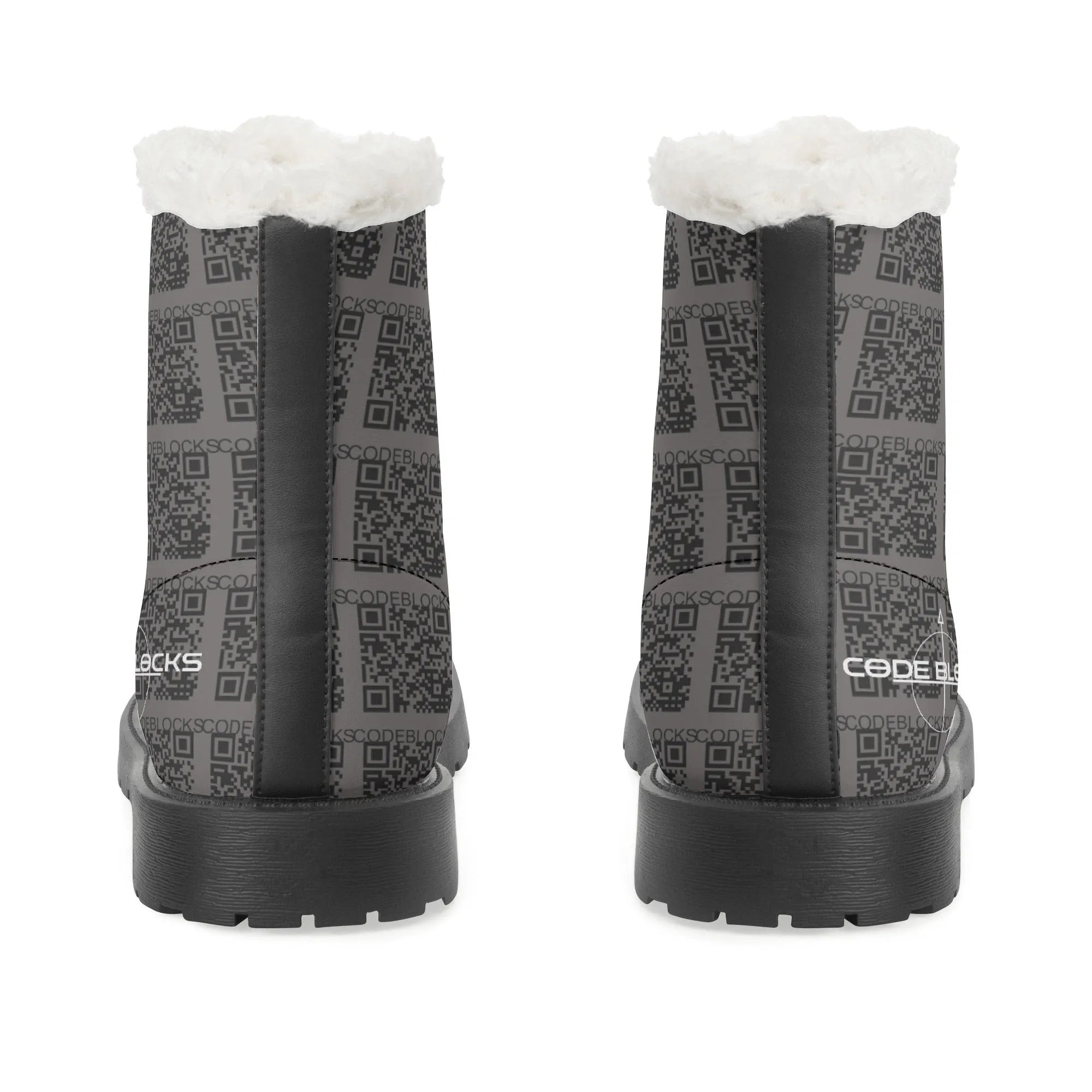Mens Faux Fur Leather Boots
