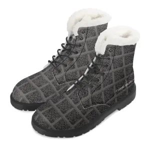 Mens Faux Fur Leather Boots