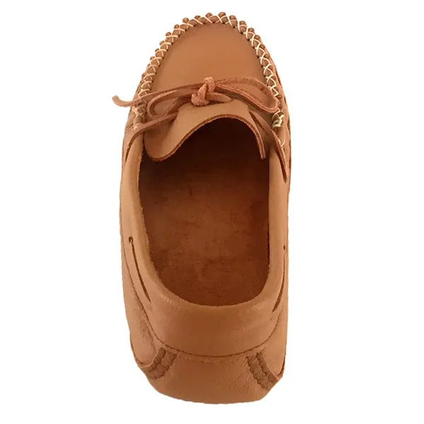 Men's Tan Wide Leather Moccasins