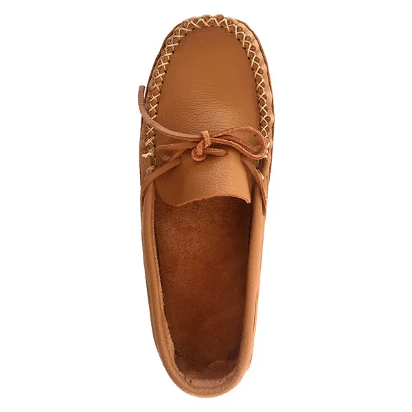 Men's Tan Wide Leather Moccasins