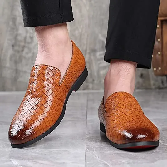Men's Woven Smoking Loafers