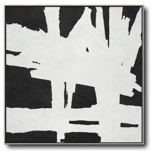 Minimal Black and White Painting MN112A