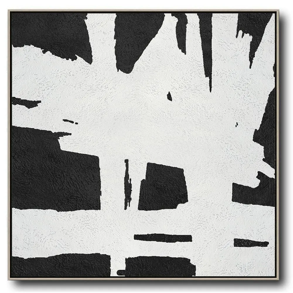 Minimal Black and White Painting MN112A