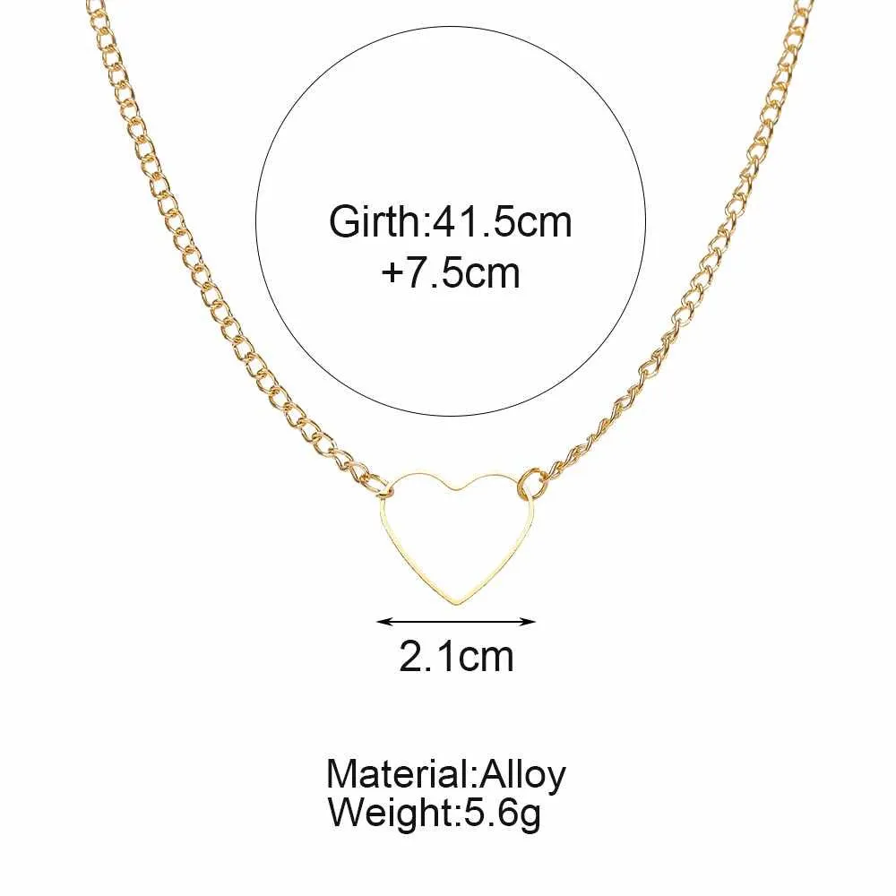 Minimal Heart Choker Necklace