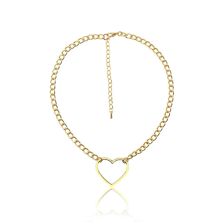Minimal Heart Choker Necklace