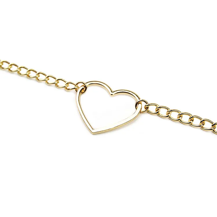 Minimal Heart Choker Necklace