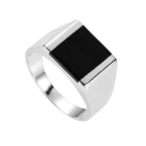 Minimal Onyx 925 Ring