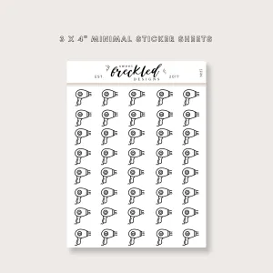 Minimalistic Mini Blow Dryer Stickers