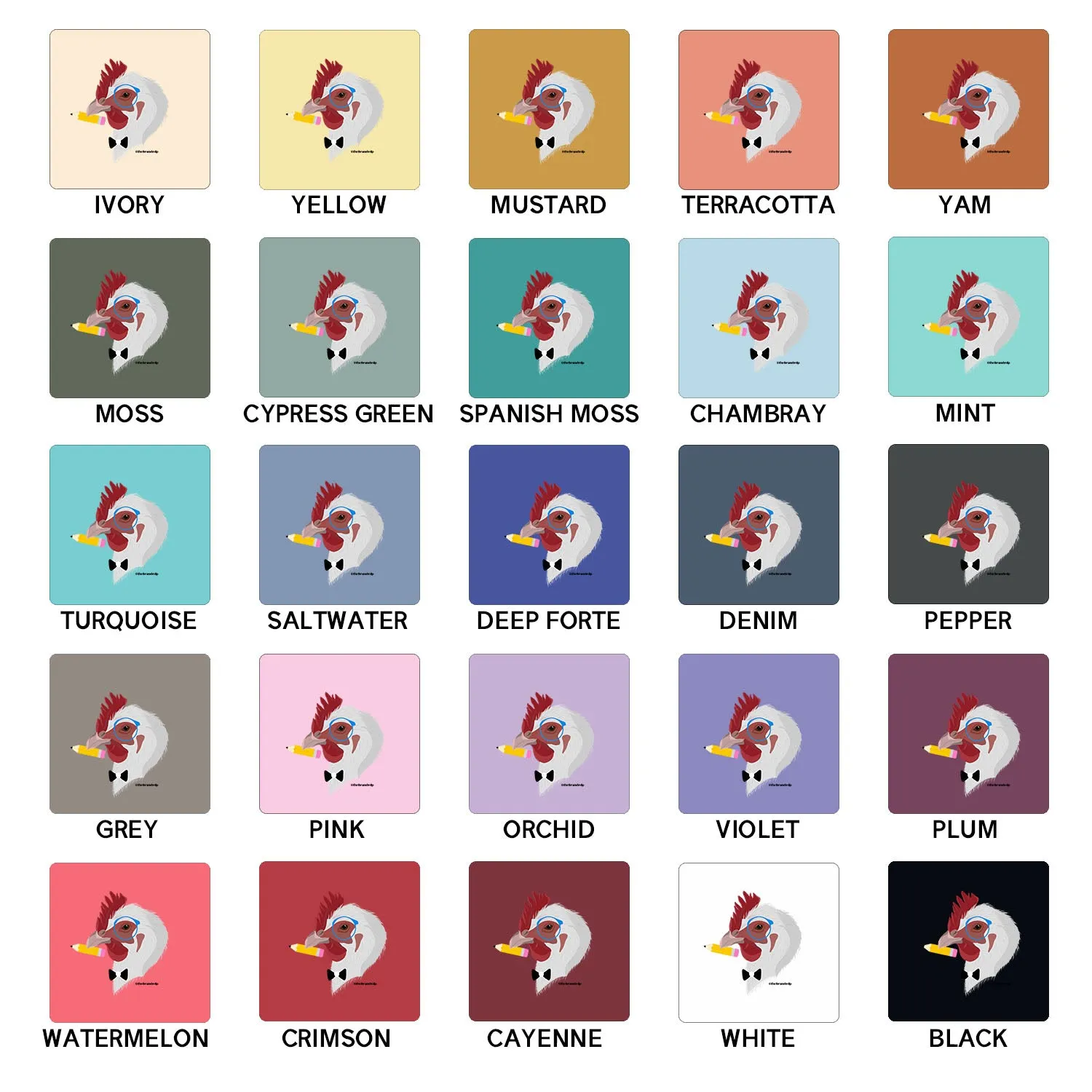 Nerdy Chicken ComfortWash/ComfortColor T-Shirt (S-4XL) - Multiple Colors!