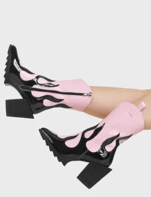 On Fire Western Ankle Boots