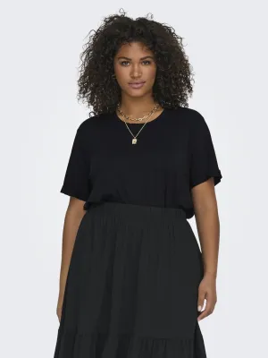 Only Carmakoma Moster T-Shirt in Black