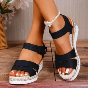 Open Toe Wedge Sandals for Stylish Comfort and Support