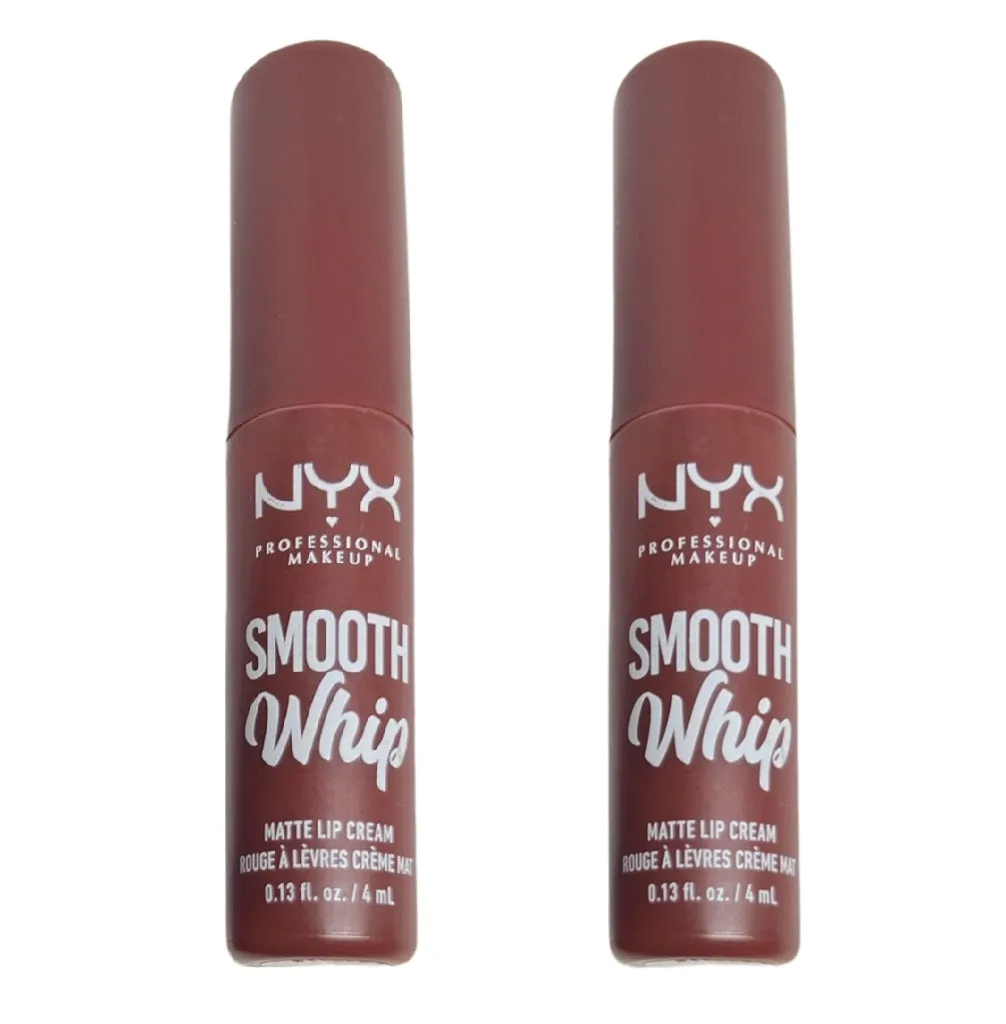 Pack of 2 NYX Professional Makeup Smooth Whip Matte Lip Cream, Faux Fear WMLC06